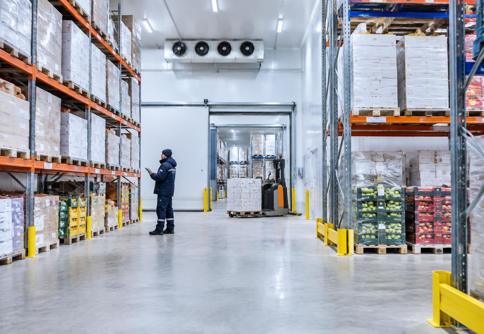 Organized temperature-controlled distribution facility